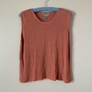 Linen Blend Salmon Tank